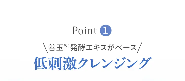 善玉発酵エキスがベース 低刺激クレンジング