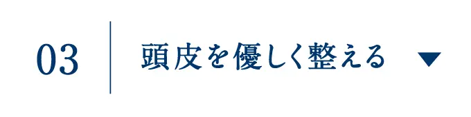 頭皮を優しく整える