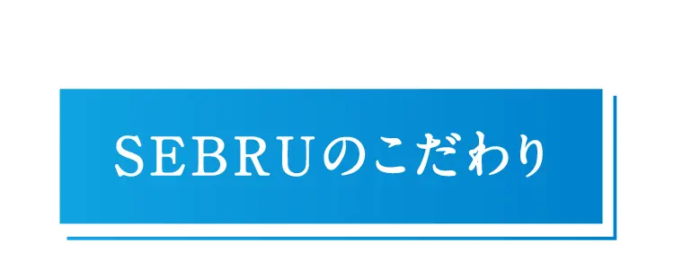 SEBRUのこだわり