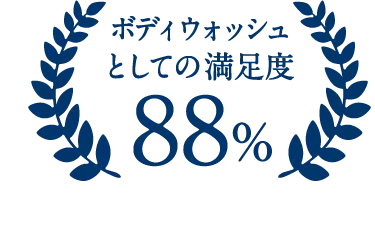 ボディウォッシュとしての満足度88%